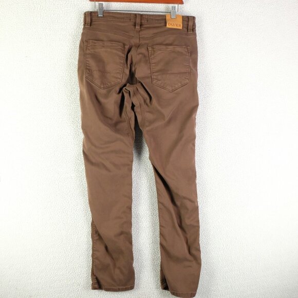 DUER Jeans Mens 32X34 Brown N2X Relaxed Tapered Performance Denim Stretch - Picture 4 of 14